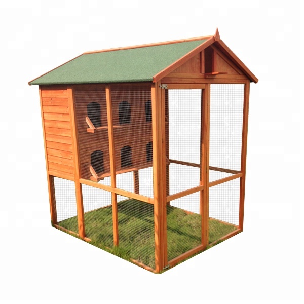 Casa de aviários para pássaros em gaiola de papagaio de madeira de pombo de madeira