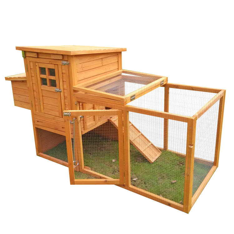 hot sale Factory OEM Eco-Friendly Design Ventilation Door Removable Tray Ramp Wooden chicken house