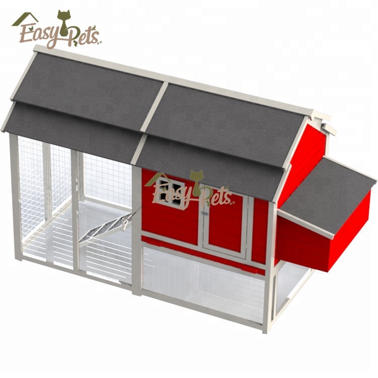 Puertas de madera de alta calidad transpirables jaula de capa de granja avícola al aire libre gallinero impermeable directo