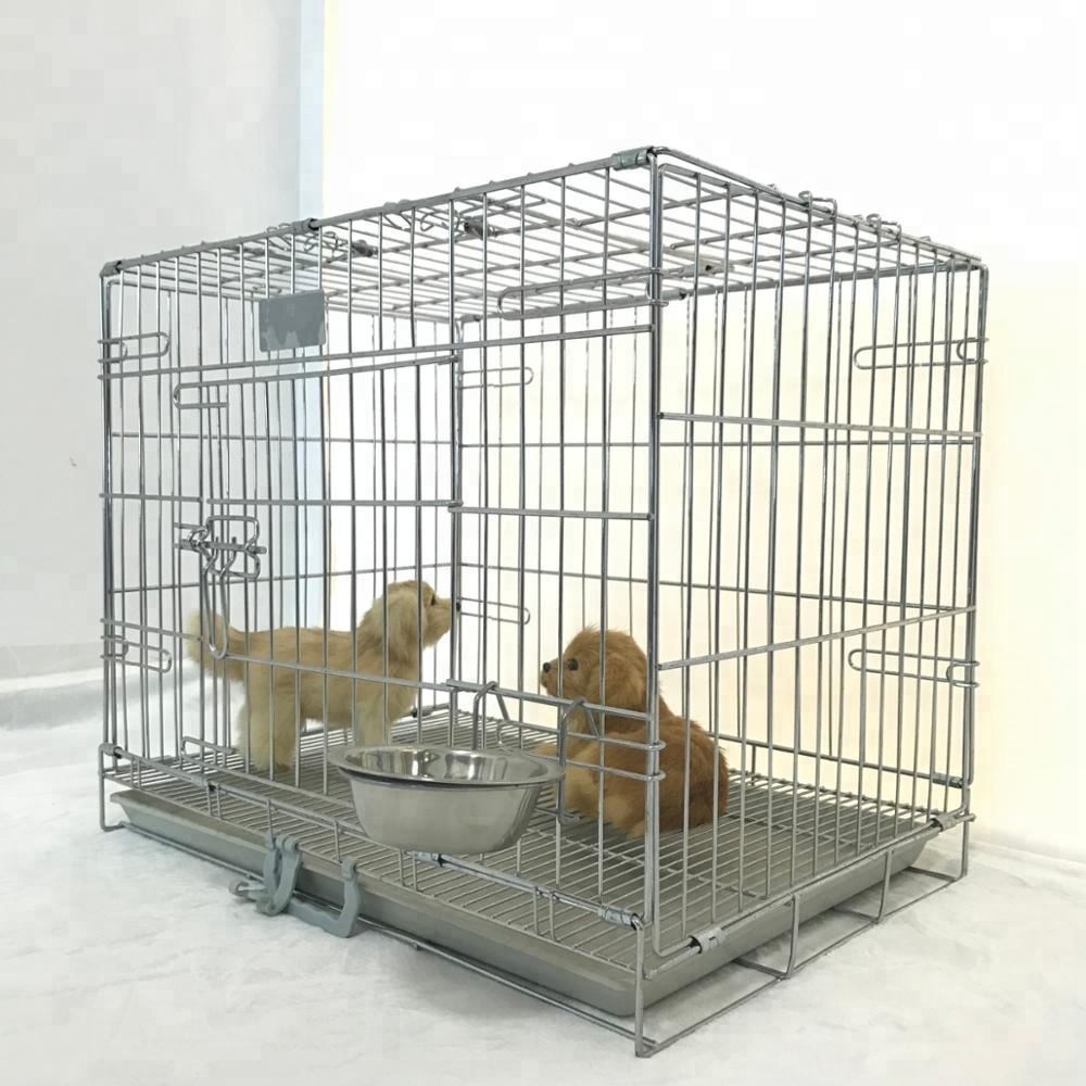 Popular New Strong large metal Stainless Steel Movable Cage Single Door & Double Door Dog Crates