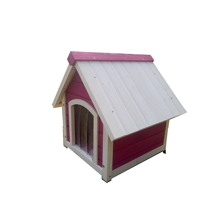 fancy red pink Wood House modular  Movable Storage Plan Xxl Dog Kennel With Flat Roof