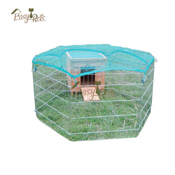 Manufacture outdoor Stainless Steel Movable Galvanized folding rabbit pet cage for sale