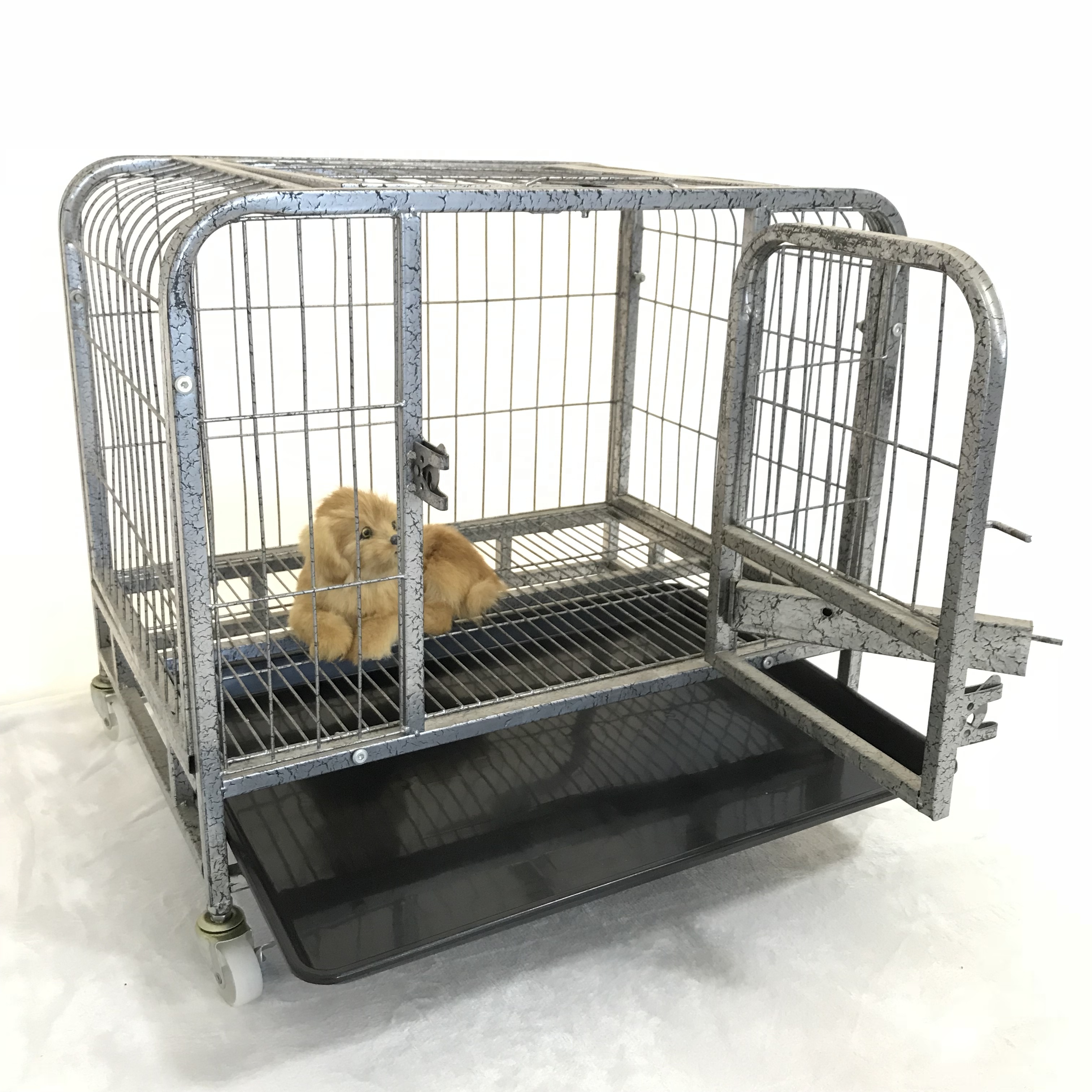 Galvanized Double-Door Folding Metal Luxury large steel Strong Heavy Duty Dog Friendly Playpen cage crate