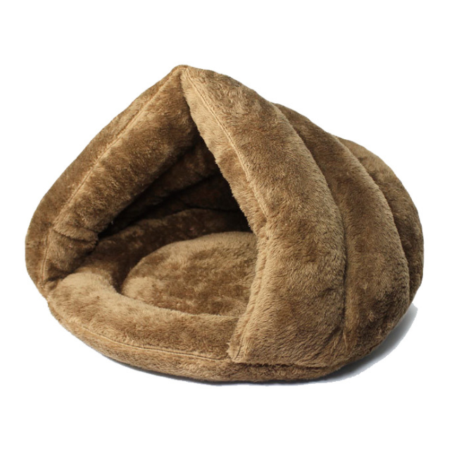 novelty custom Soft Warm slipper igloo Winter Cat Tent Self-Warming Sleeping Fleece Cave Puppy Indoor Pet Triangle Nest bed