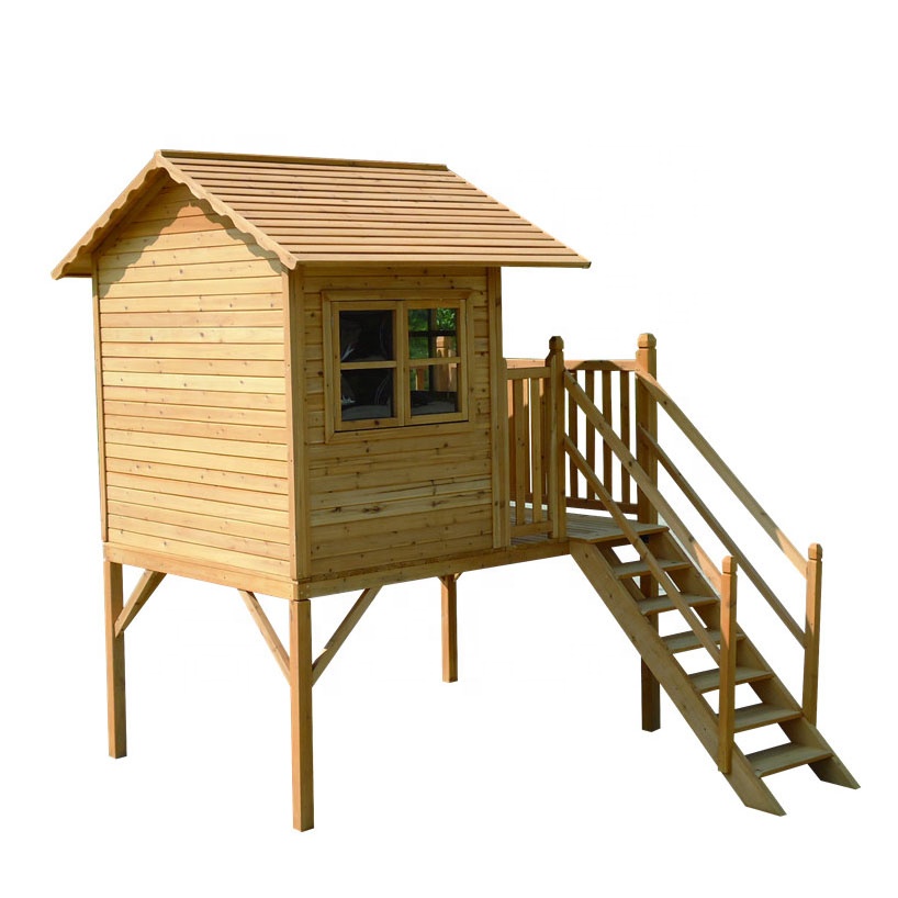 Kids Outdoor Play Wholesale Secure Perfect Indoor Cheap Wooden Playhouse tent stairs