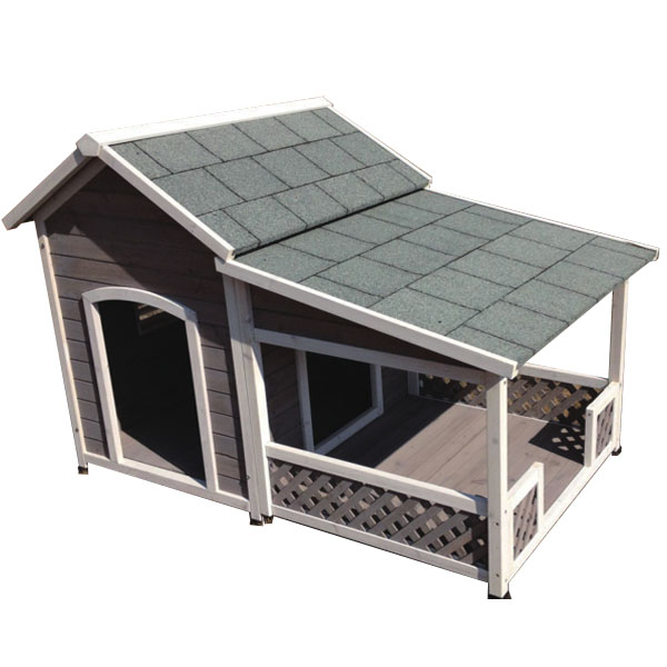 factory handmade modular custom fancy wooden indoor dog houses cat kennel with Reddish Brown Roof