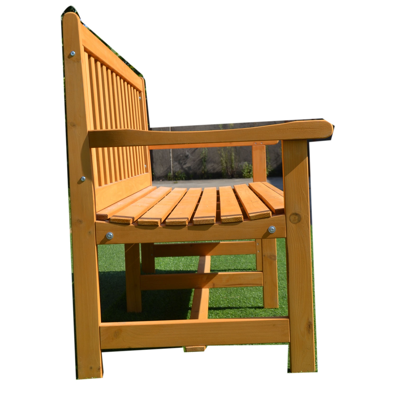 Outdoor Waterproof Wooden Slat beer garden table and bench chairs