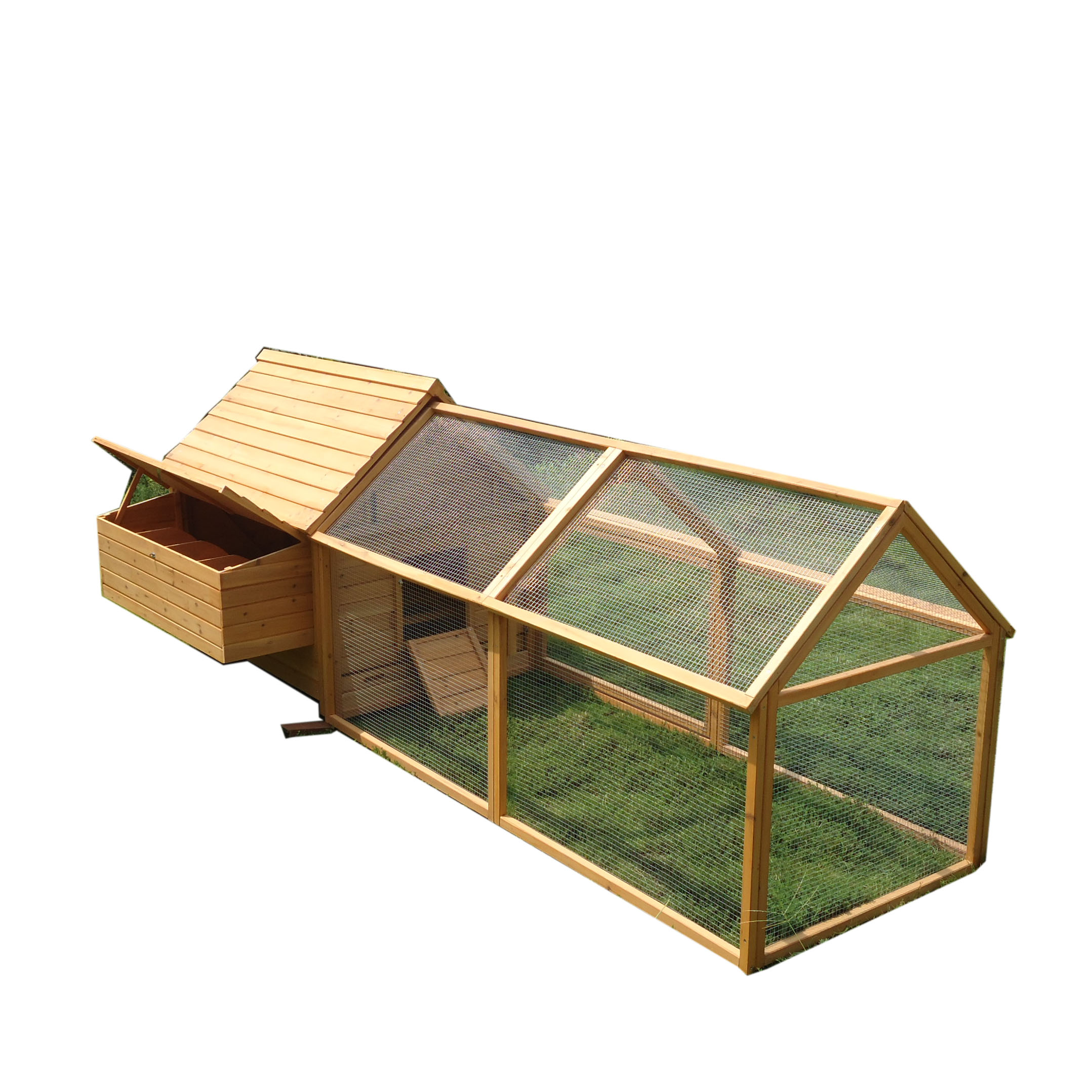 Fir Wooden Waterproof Roof large run hen house Chicken Coop egg layer Poultry cage for Sale