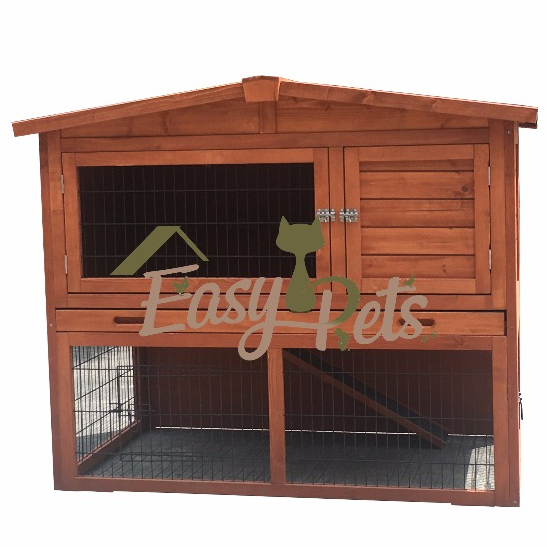 Manufacturing Companies for Rabbit Wood Hutch -
 hot Selling garden pet animal WoodenGuinea Pig Hutch Habitat Cage Rabbit House for sale – Easy