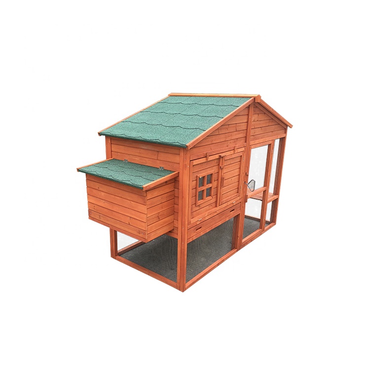 Building Pet House poultry hen wooden Chicken Coop Poultry w/Nesting Box Run