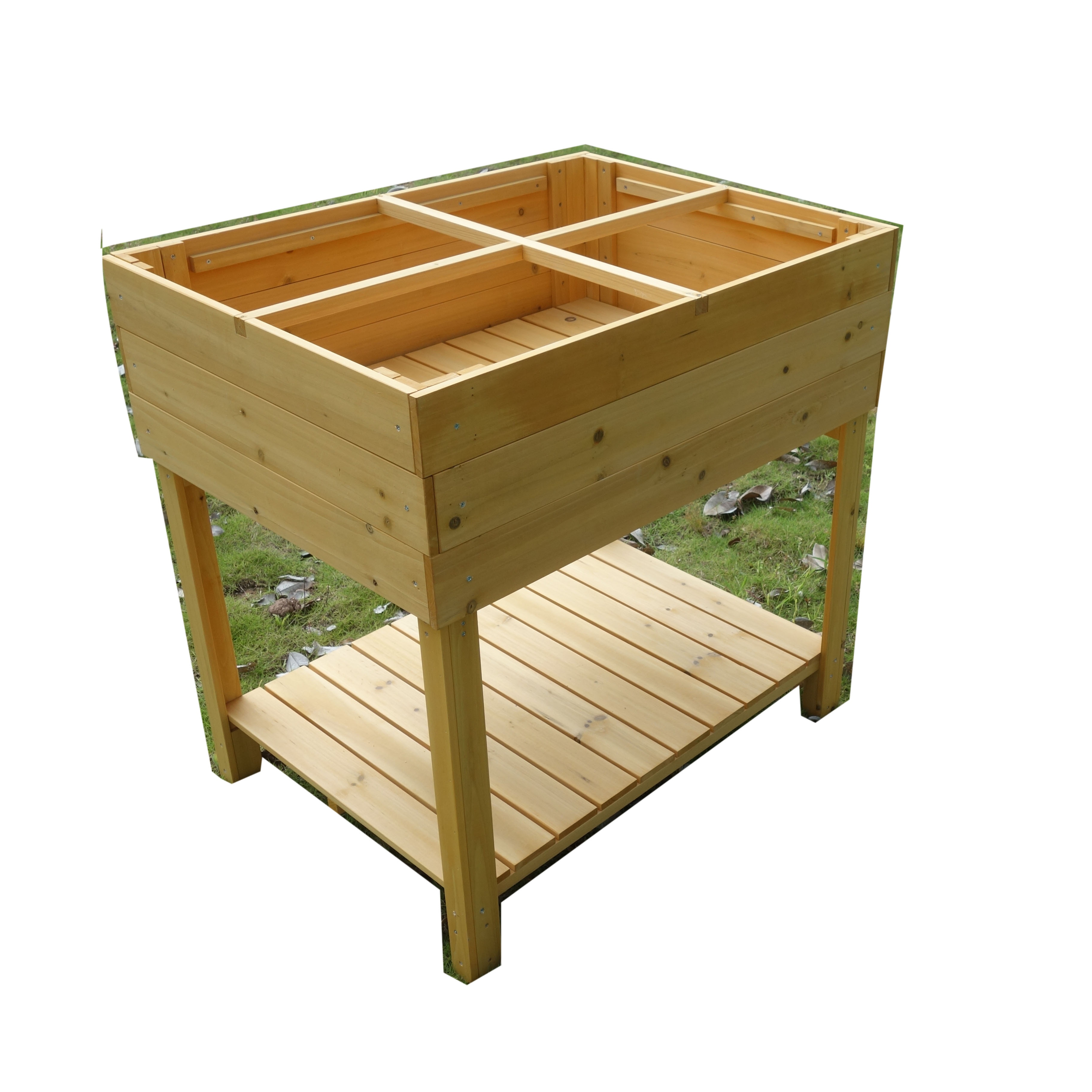 Manufacturer Patio Raised seed Garden Bed furniture wooden Bench Station Planting Workbench outdoor potting table planter