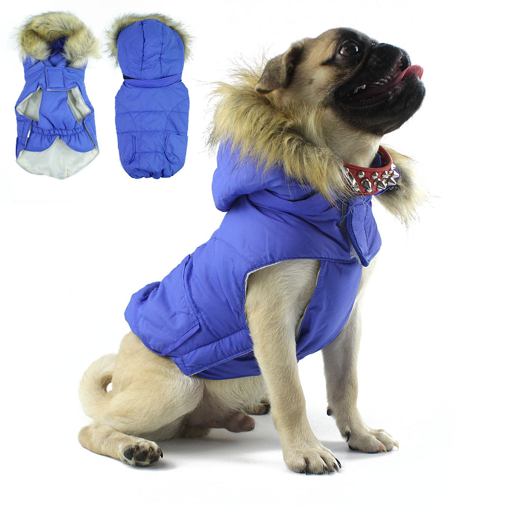 custom fashion soft Pet Clothing Fleece Cotton Lining Extra Warm Hoodie Winter Puppy Coats with Hooded Dog Jacket