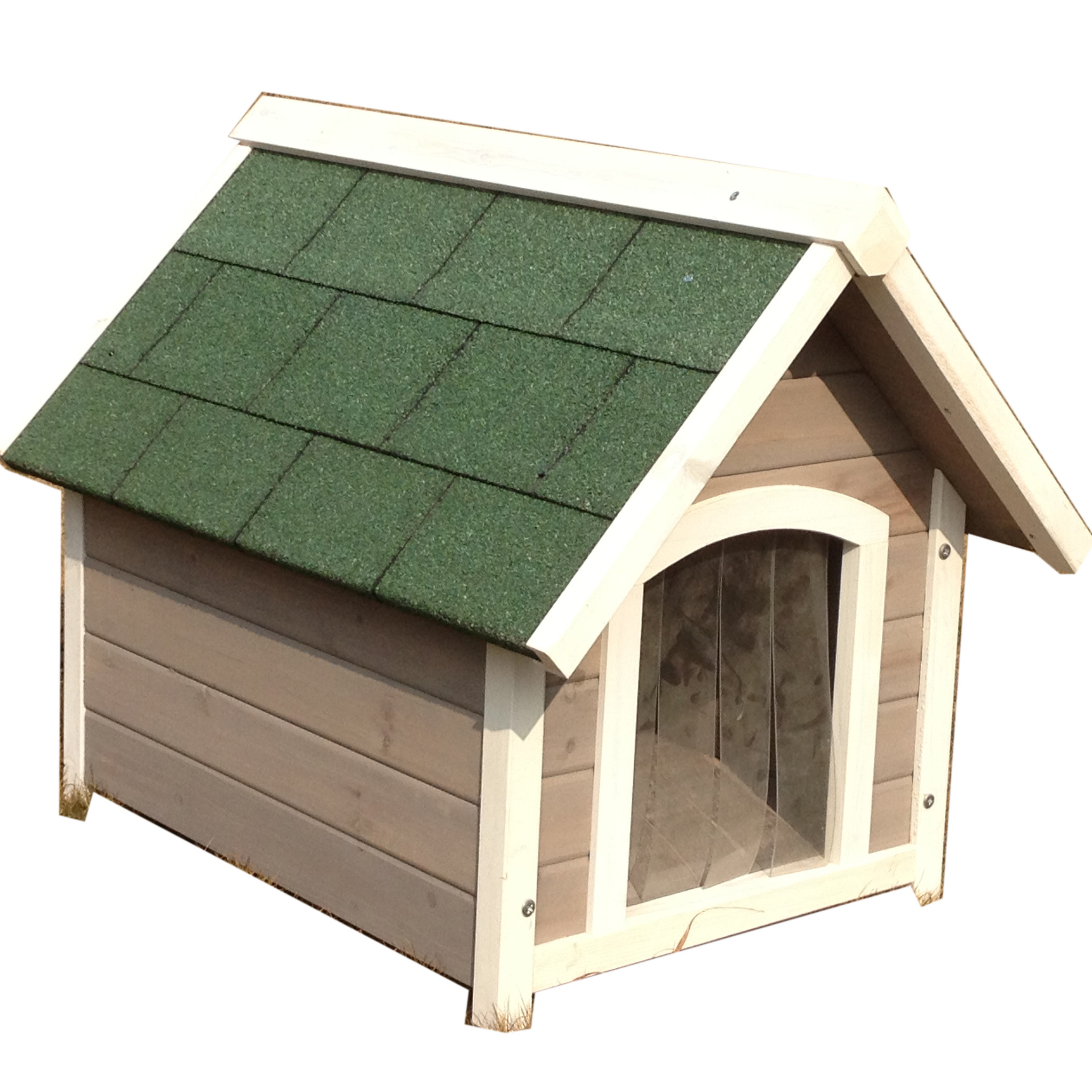 Grande cage de chiot de chenil de chien de peinture à base d'eau en bois imperméable extérieure avec le plancher démontable pour le nettoyage facile