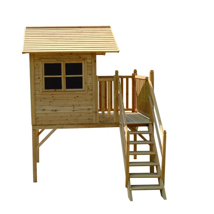 Factory Great hot sale Wooden Toys Children House Shape Sorter Activity outdoor Cubby big Playhouse with stairs