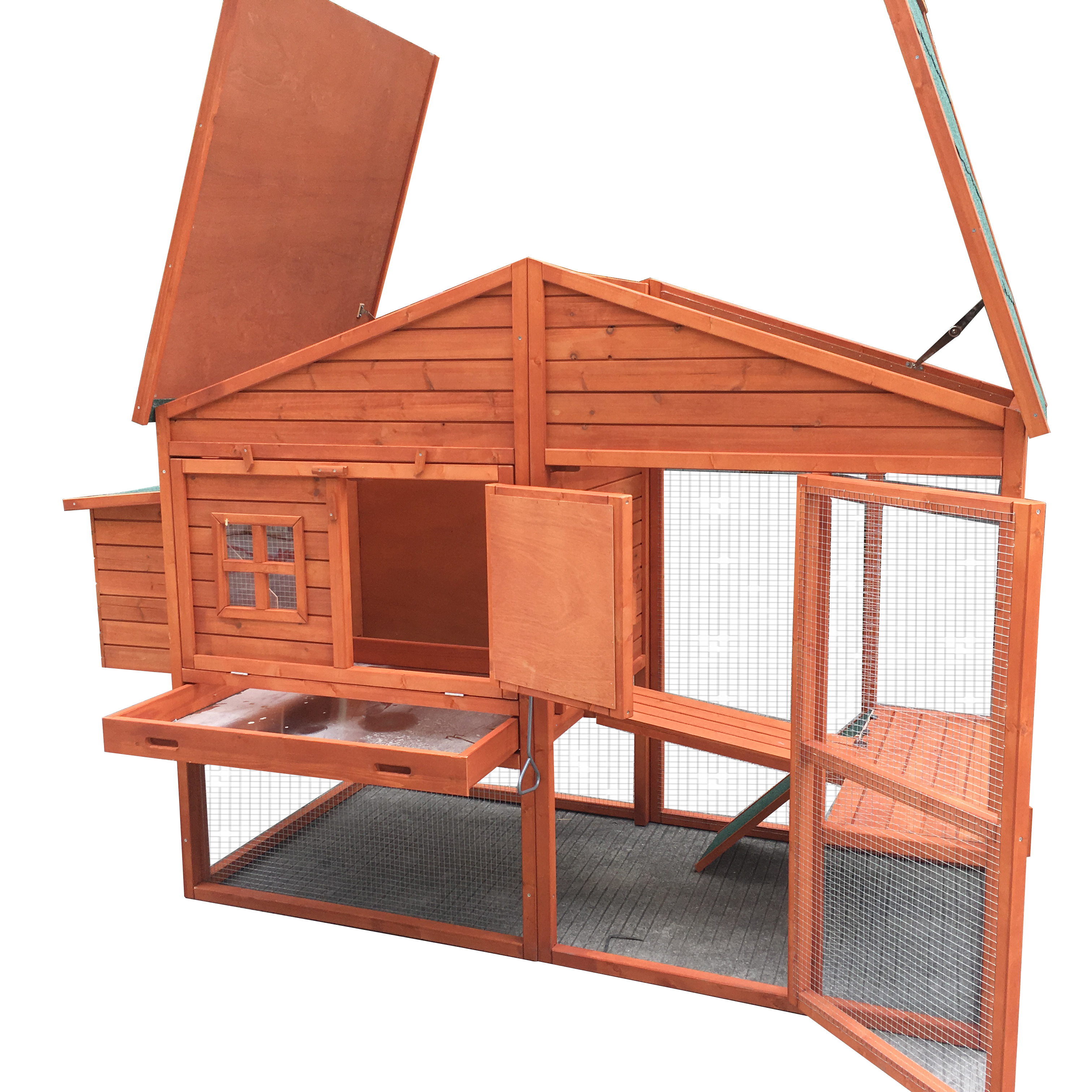 High definition Playhouse With Slide -
 Design Sale Layer New Style Tray Large Wood Poultry Hen wood broiler chicken coop with large run – Easy