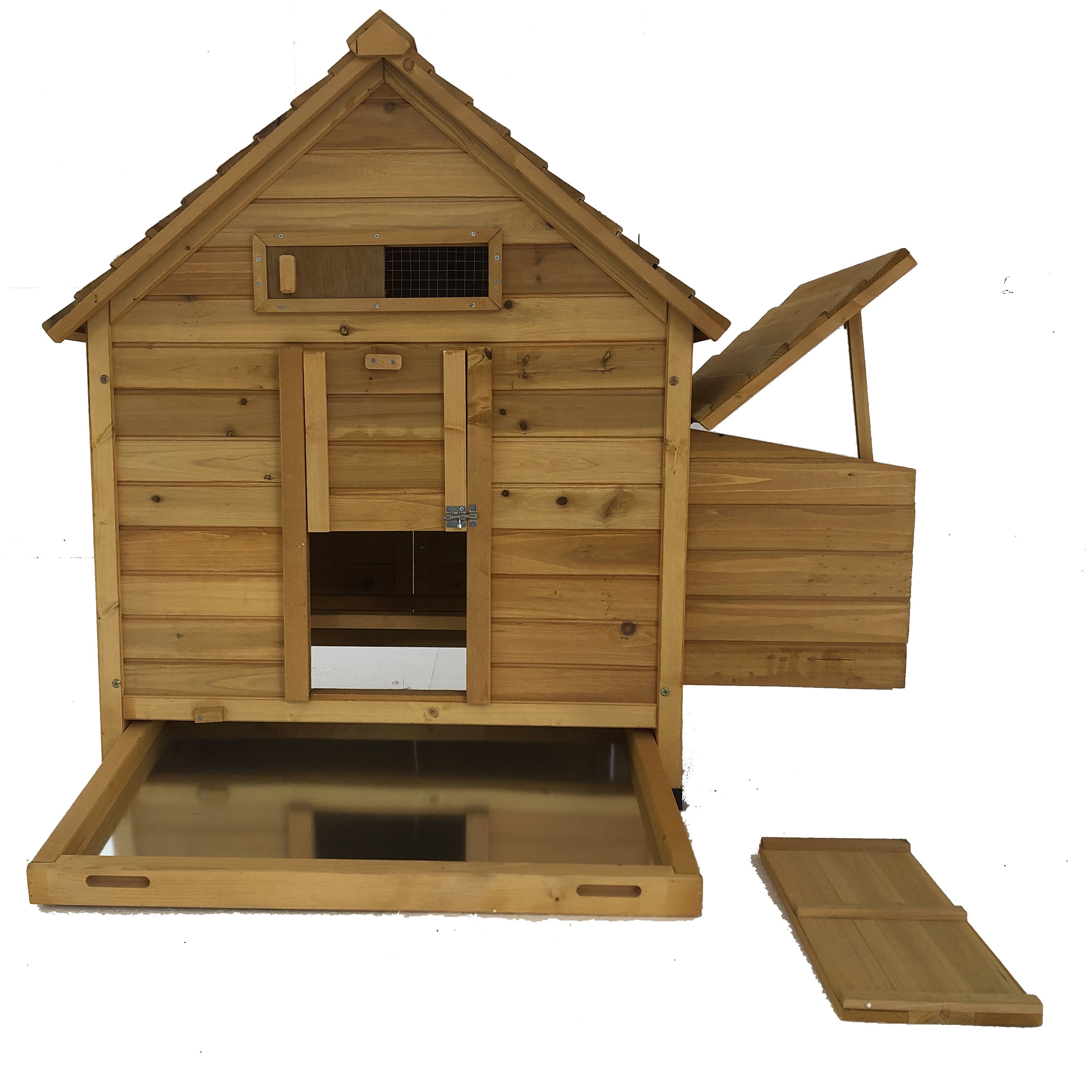 Small Animal Cage Bunny Hutch with Removable Tray and Ramp wooden chicken coop