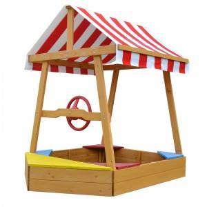 children wooden playgroud sandbox Outdoor Kids Sand Pit Toys