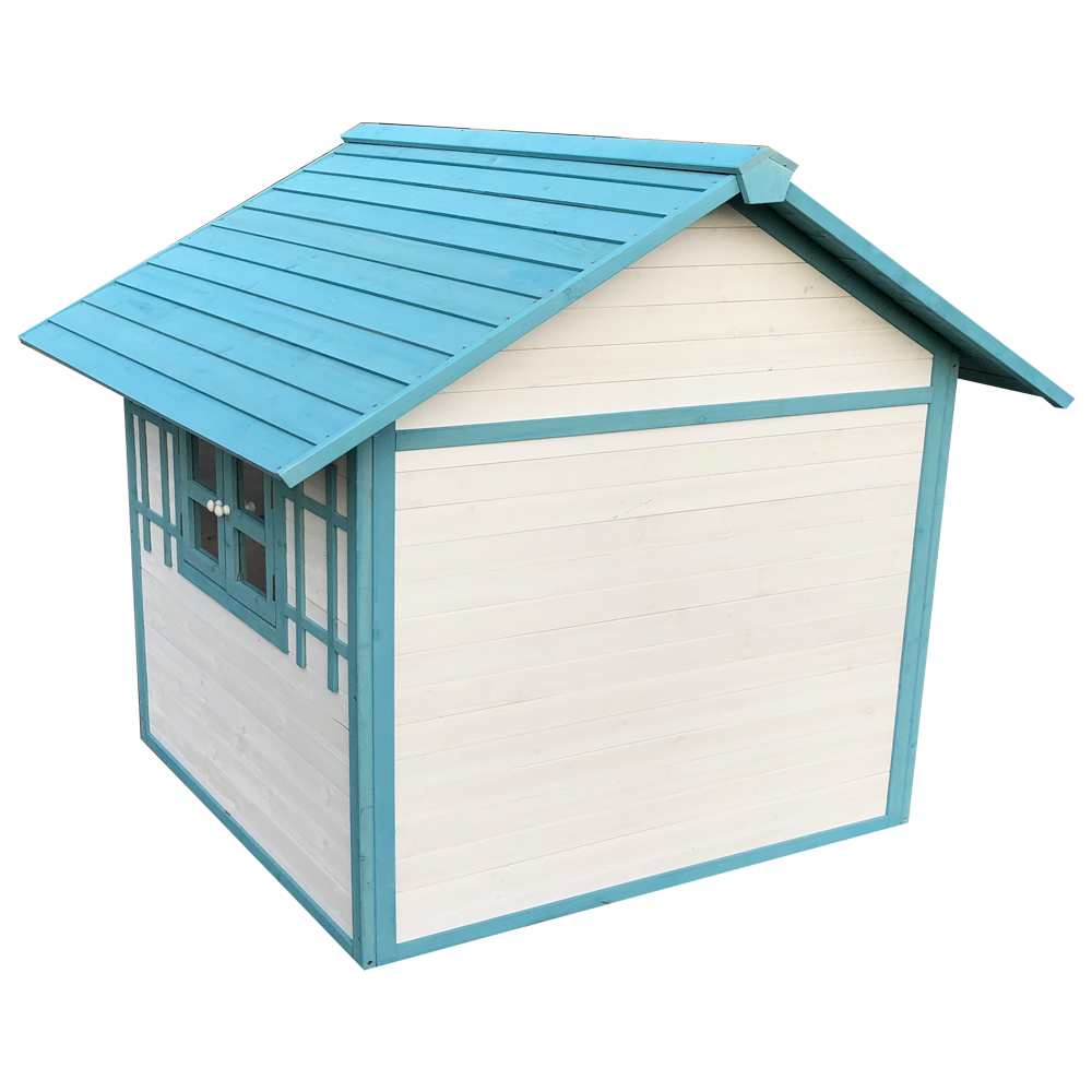Cheap Factory EN71 outside garden lawn beach Solid Wood Children funny Playhouse Kids Playground House With Veranda