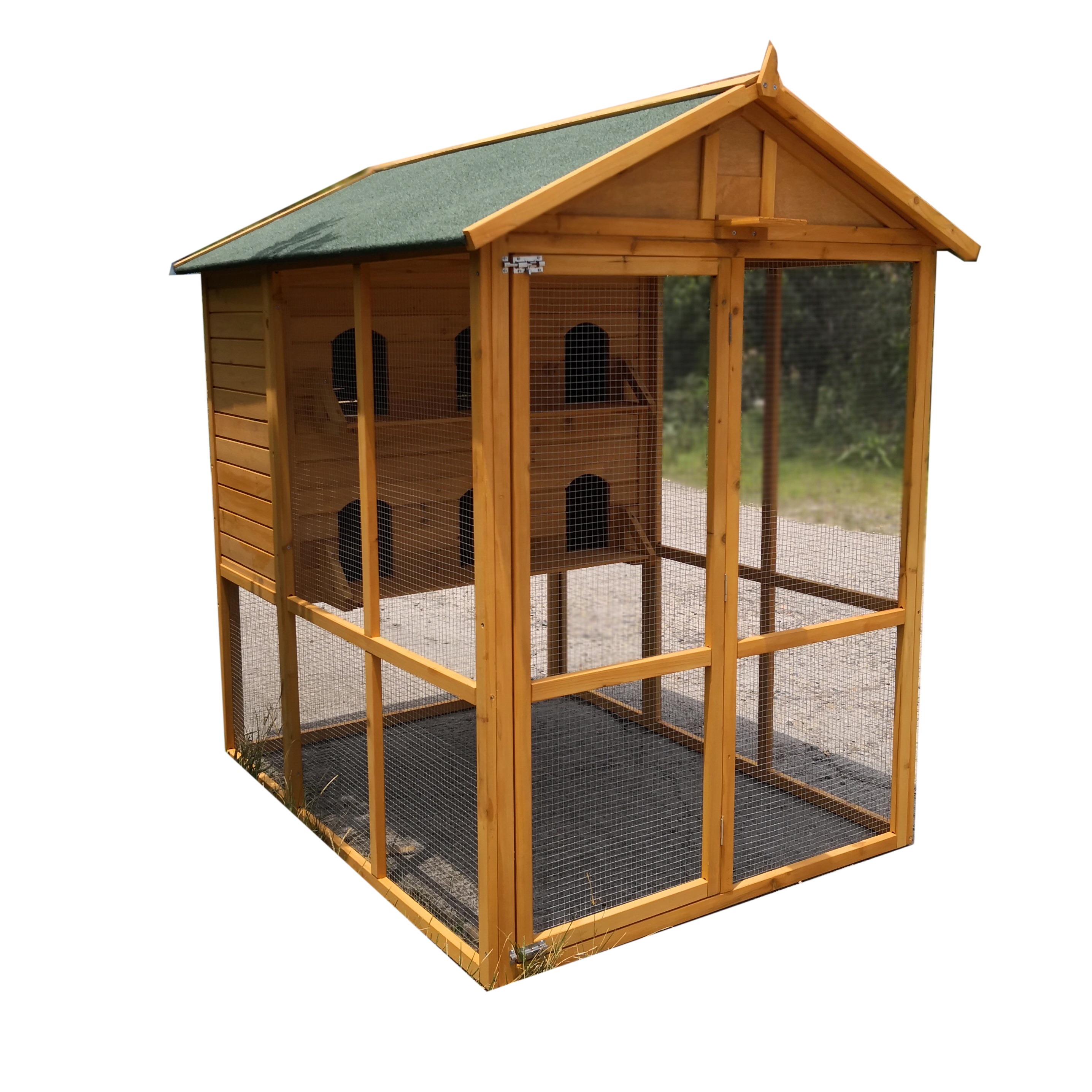 factory custom Large Carrier Travel Canary Cockatoo Macaw Parrot Bird Wooden Pet Cages Aviary house for sale