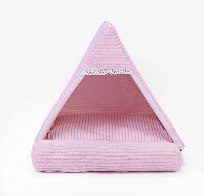 folding Healthy environmentally friendly  triangle  igloo pet small dogs Teddy cat Removable washable triangle nest bed