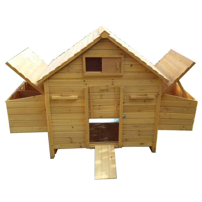 Factory custom WHEELS PORTABLE FOX RESISTANT OPENING ROOFS Good Quality Outdoor Wooden Animal pet cages Chicken Coop