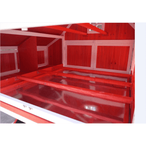 Morden Red Chicken Coop with long run for sale