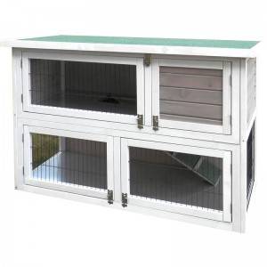 Flat Opening Roof House Fashion pet wooden Small Animal house  bunny  cage Rabbit Hutch EYR012