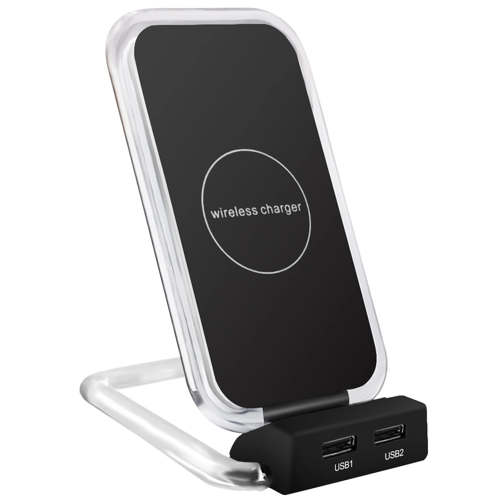 portable Qi Standard Wireless Charger Quick Charge Stand Dock Dual Phone holder Charger for iPhone 12pro  Samsung S9 S8