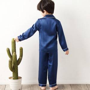 Children’s Spring And Autumn Long Silk Pajamas Suit EIT-065
