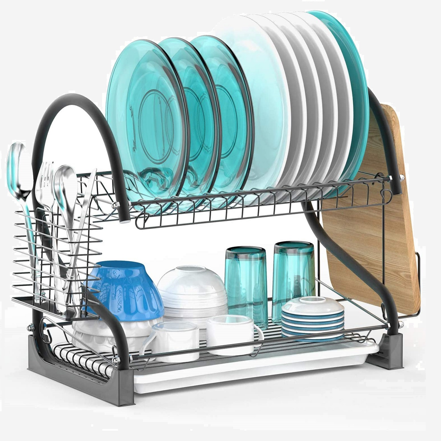 https://www.ekrhome.com/dish-drying-rack-2-tier-dish-rack-with-removable-drain-board-dish-drainer-utensil-holder-cutting-board-holder-for-kitchen-countertop-black-product/