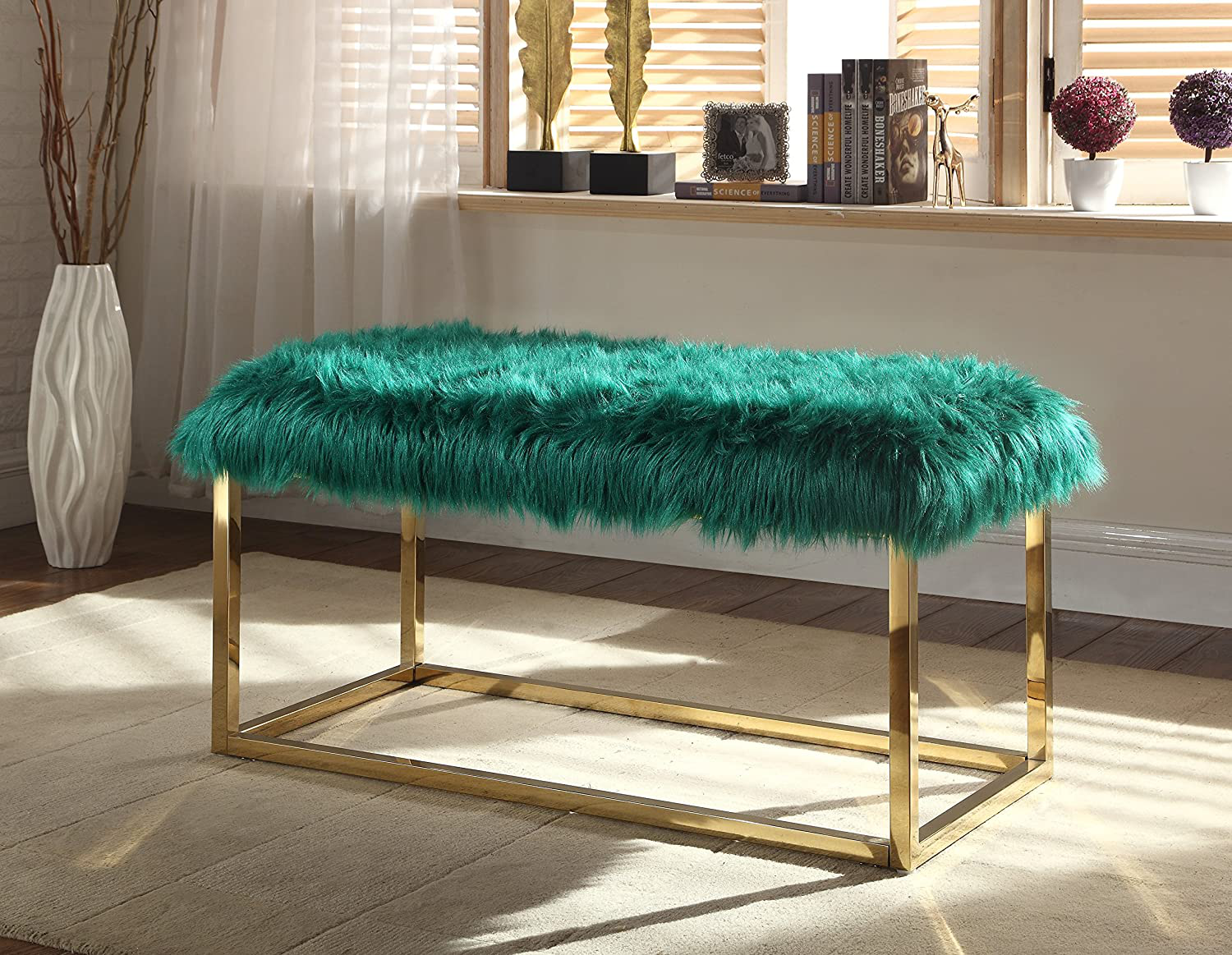 https://www.ekrhome.com/faux-fur-brass-finished-stainless-steel-metal-frame-modern-contemporary-green-product/