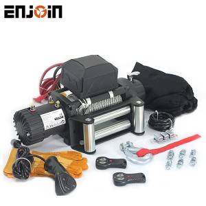 ENJION IP67 Waterproof 12v 4×4 Steel Cable Electric Winch 13000 lb.Load Capacity