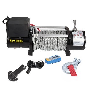 13000lbs 12v Electric Recovery Winch Truck Suv Durable Remote Control