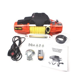 ENJOIN 12000LBS Synthetic Rope Winch (Waterproof) 12v 4×4 Electric Winch