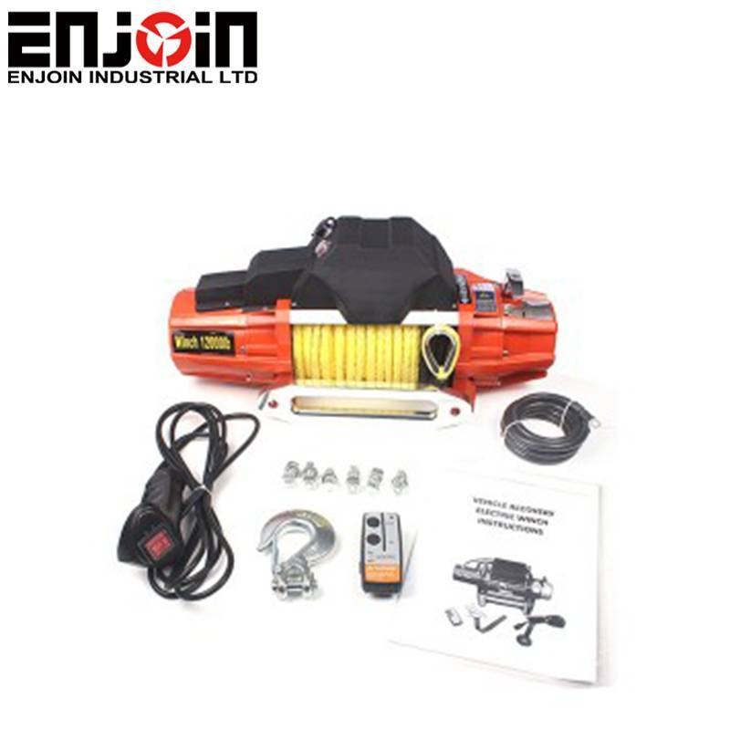 ENJOIN 12000LBS Synthetic Rope Winch (Waterproof) 12v 4×4 Electric Winch Featured Image