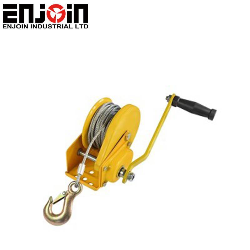 Surface Coated 1200lbs Boat Trailer manual hand wire rope winch