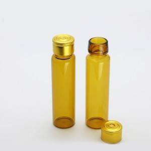 custom made tubular glass vials for syrup packing with sealing lid