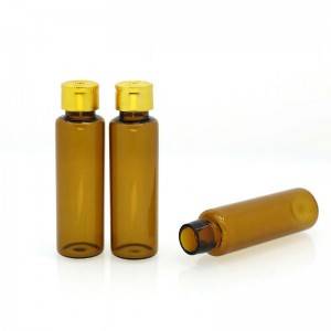 customized pharmaceutical packing glass vials with caps in clear or amber glass