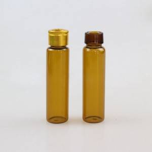 customized pharmaceutical packing glass vials with caps in clear or amber glass