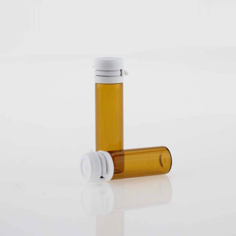 100% Original Glass Screw Neck Vial - 3ml 5ml 10ml 15ml amber glass vials with plastic flip off cap – Erose Glass