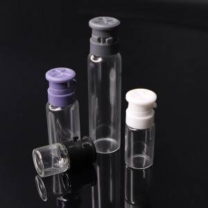 2ml 3ml 5ml 10ml Essence medicine glass vials bottle with embossed cross plastic cap
