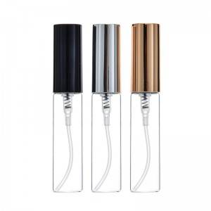 Newly Arrival Colored Glass Dropper Bottles - 5ml 14x76mm perfume spray glass bottle with  gold, silver, black screw pump sprayer – Erose Glass