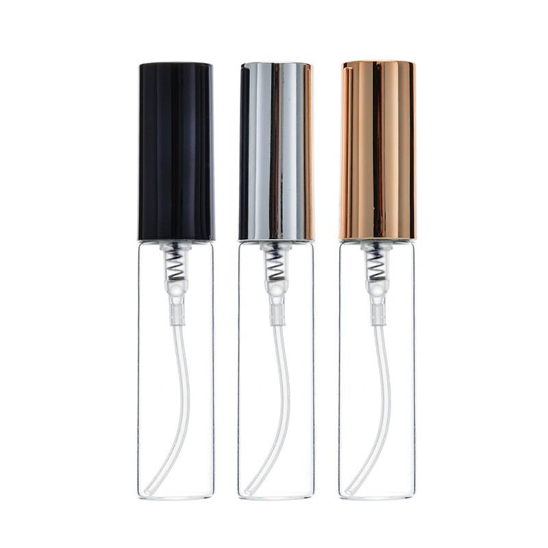 5ml 14x76mm perfume spray glass bottle with  gold, silver, black screw pump sprayer Featured Image