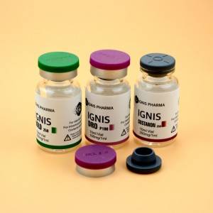 crimp neck glass vials with flip off cap for liquid or powder medicine packing and storage