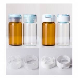 8ml amber and clear steroid vial glass bottle with 20mm aluminum plastic flip off caps