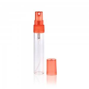wholesale and custom made 2ml 3ml 5ml 8ml 10ml perfume glass vials with plastic pump sprayer