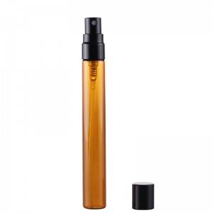 10ml amber glass vials with pump sprayer for perfume liquid packing
