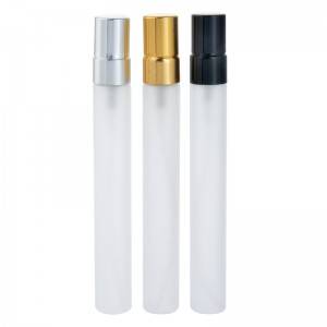 10ml frosted surface empty perfume glass bottle with screw aluminum spayer