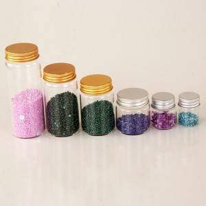 aluminum screw cap glass bottles for packing powder and small particles