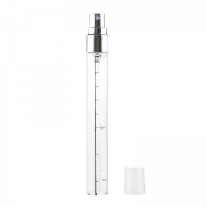 2.5ml 3ml 5ml 10ml clear glass vials with pump sprayer and plastic cap , vials surface with scale printing